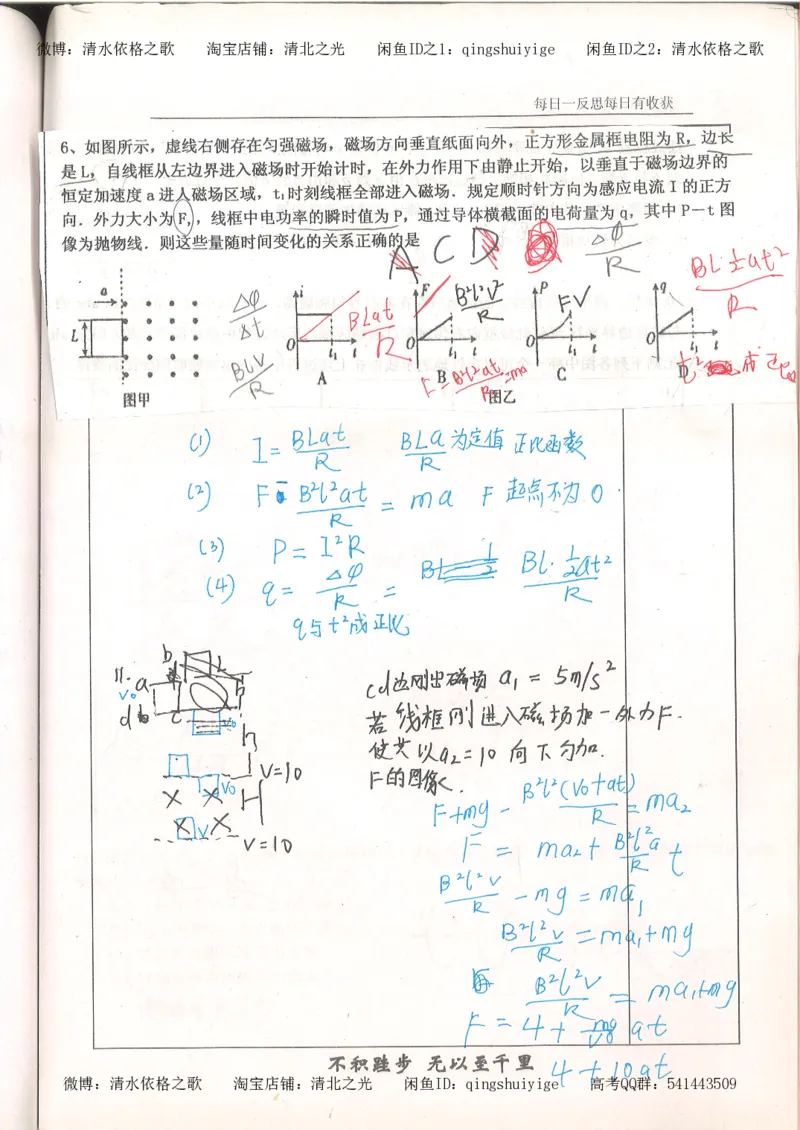 3.衡水中学高考积累与改错_高二物理（第1本）_140页_高中衡水学霸笔记_高中全部赠品_错题集高中九科_物理积累与改错
