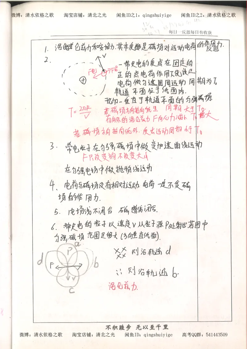 3.衡水中学高考积累与改错_高二物理（第1本）_140页_高中衡水学霸笔记_高中全部赠品_错题集高中九科_物理积累与改错