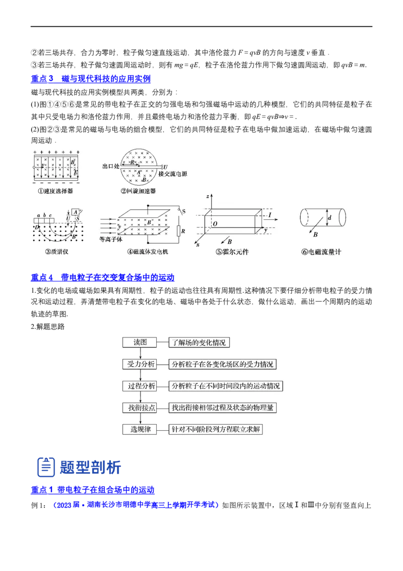 专题3.4带电粒子在复合场运动（讲）-2023年高考物理二轮复习讲练测（新高考专用）（解析版）_4.2025物理总复习_2023年新高复习资料_二轮复习