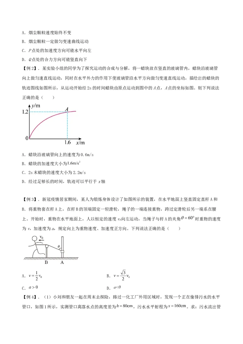 第15讲曲线运动和运动合成与分解-2024届高中物理一轮复习提升素养导学案（全国通用）原卷版_4.2025物理总复习_2024年新高考资料_1.2024一轮复习
