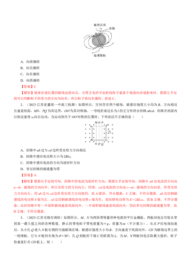 押江苏卷11题磁场、电磁感应（解析版）_4.2025物理总复习_2024年新高考资料_5.2024三轮冲刺_备战2024年高考物理临考题号押题（江苏卷）322751514
