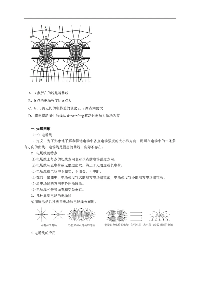 第49讲电场线与等势线（面）的应用（原卷版）_4.2025物理总复习_2023年新高复习资料_专项复习_2023届高三物理高考复习101微专题模型精讲精练