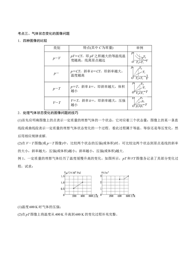 第二讲固体液体气体（原卷版）_4.2025物理总复习_2023年新高复习资料_一轮复习_2023年高三物理一轮复习精讲精练278111462_第十六章热学