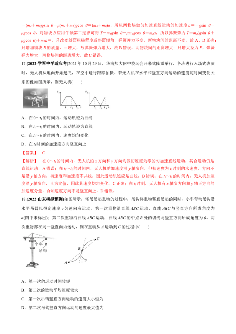 专题5.1&ldquo;力与运动&rdquo;（解析版）_4.2025物理总复习_2023年新高复习资料_二轮复习_2023届高考物理二、三轮复习总攻略290387341_专题5.1&ldquo;力与运动&rdquo;-2023届高考物理二、三轮复习总攻略