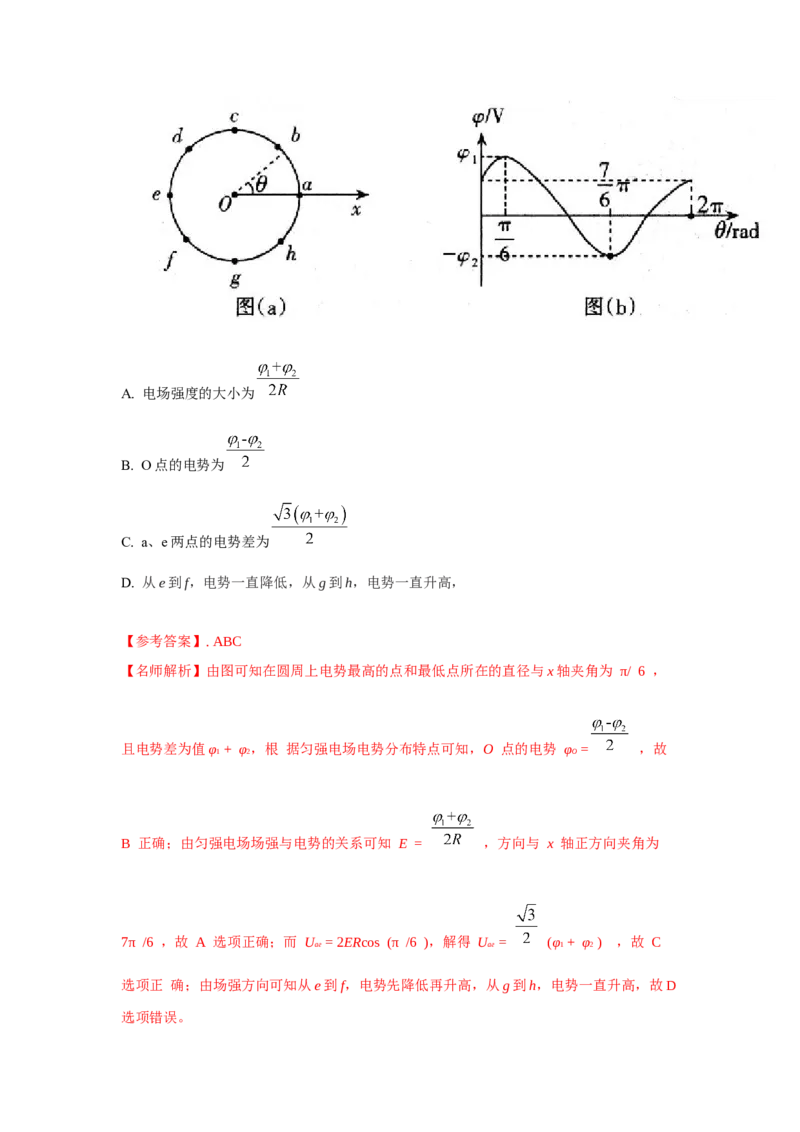 模型41电场图像信息模型（解析版）-2024高考物理二轮复习80模型最新模拟题专项训练_4.2025物理总复习_2024年新高考资料_2.2024二轮复习_2024高考物理二轮复习80模型最新模拟题专项训练
