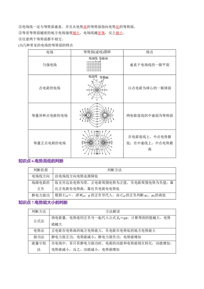 第34讲静电场中能的性质（讲义）（解析版）_4.2025物理总复习_2025年新高考资料_一轮复习_2025年高考物理一轮复习讲练测（新教材新高考）