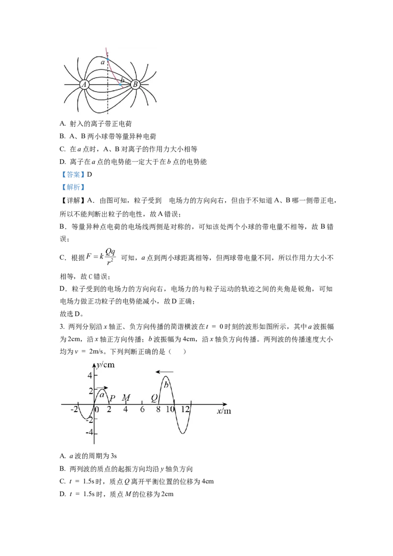 湖南省永州市第一中学2022-2023学年高三上学期元月考试物理试题（解析版）_4.2025物理总复习_2023年新高复习资料_3物理高考模拟题_新高考