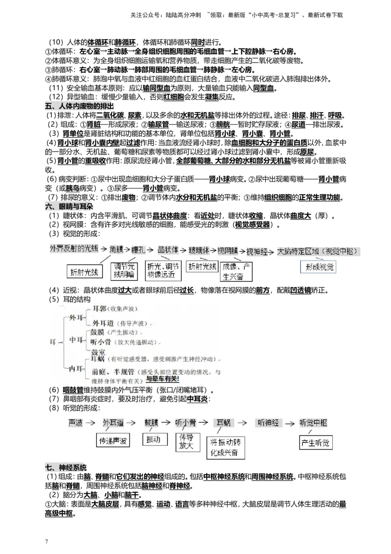 人教版中考生物教材核心知识必背_02中考总复习（2026版更新中）_08-生物-中考总复习_2025中考复习资料_2025中考生物必背知识点