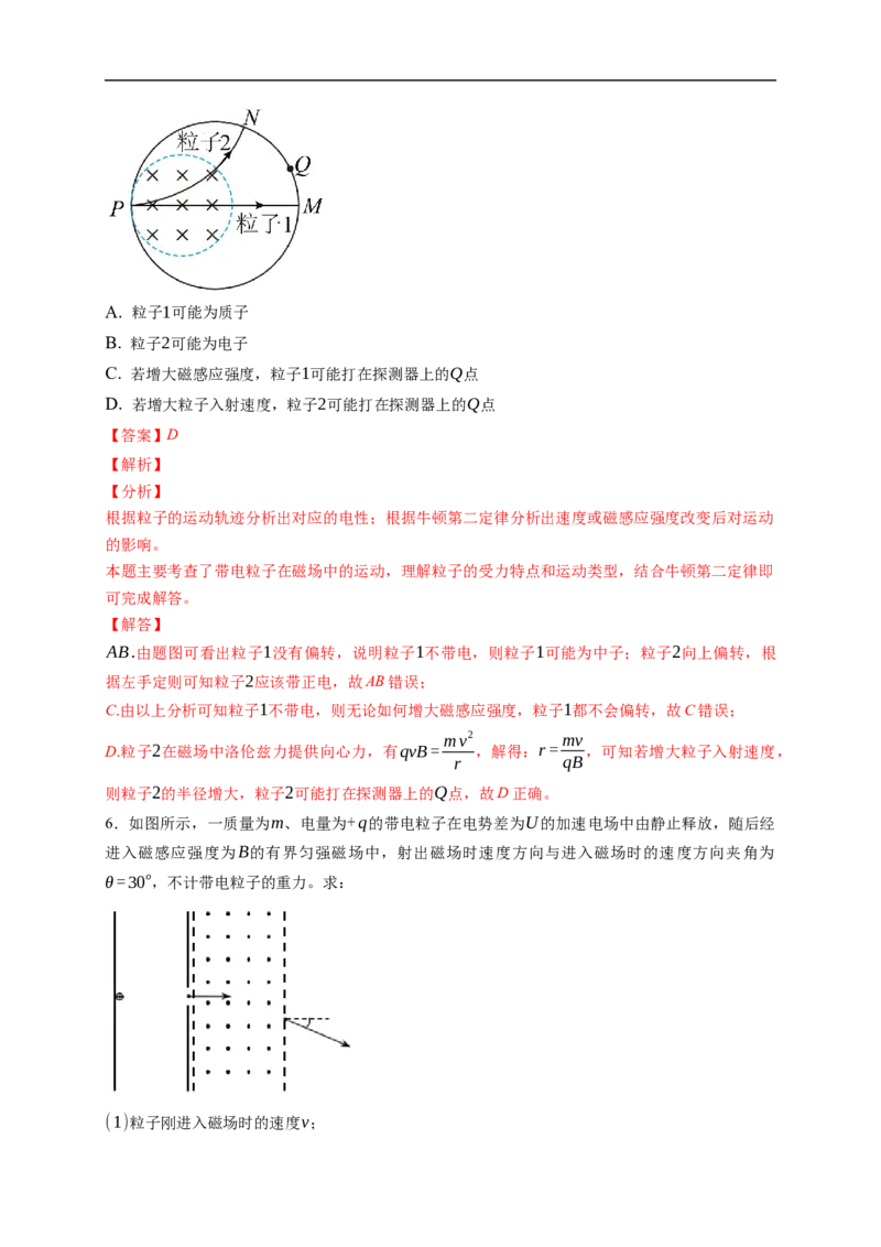 第02练　磁场对运动电荷(带电体)的作用（解析版）_4.2025物理总复习_2023年新高复习资料_一轮复习_2023年高考物理一轮复习小题多维练（新高考专用）_第十章　磁场_10第02练