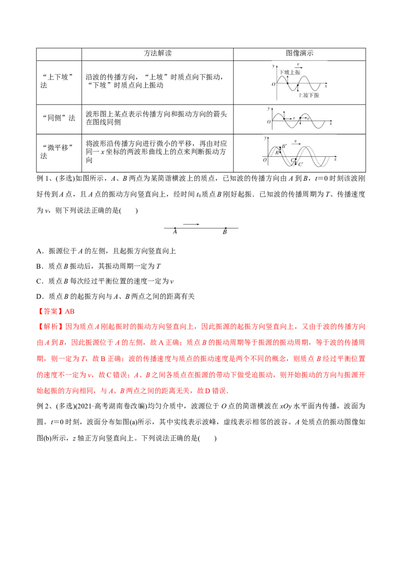 第二讲机械波（解析版）_4.2025物理总复习_2023年新高复习资料_一轮复习_2023年高三物理一轮复习精讲精练278111462_第十五章机械波_第二讲机械波-2023年高三物理一轮复习精讲精练