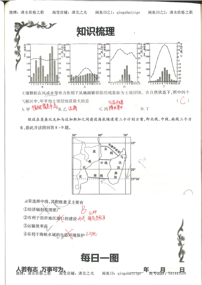 3.衡水中学高考积累与改错_地理（第3本）_164页_高中衡水学霸笔记_高中全部赠品_错题集高中九科_地理积累与改错