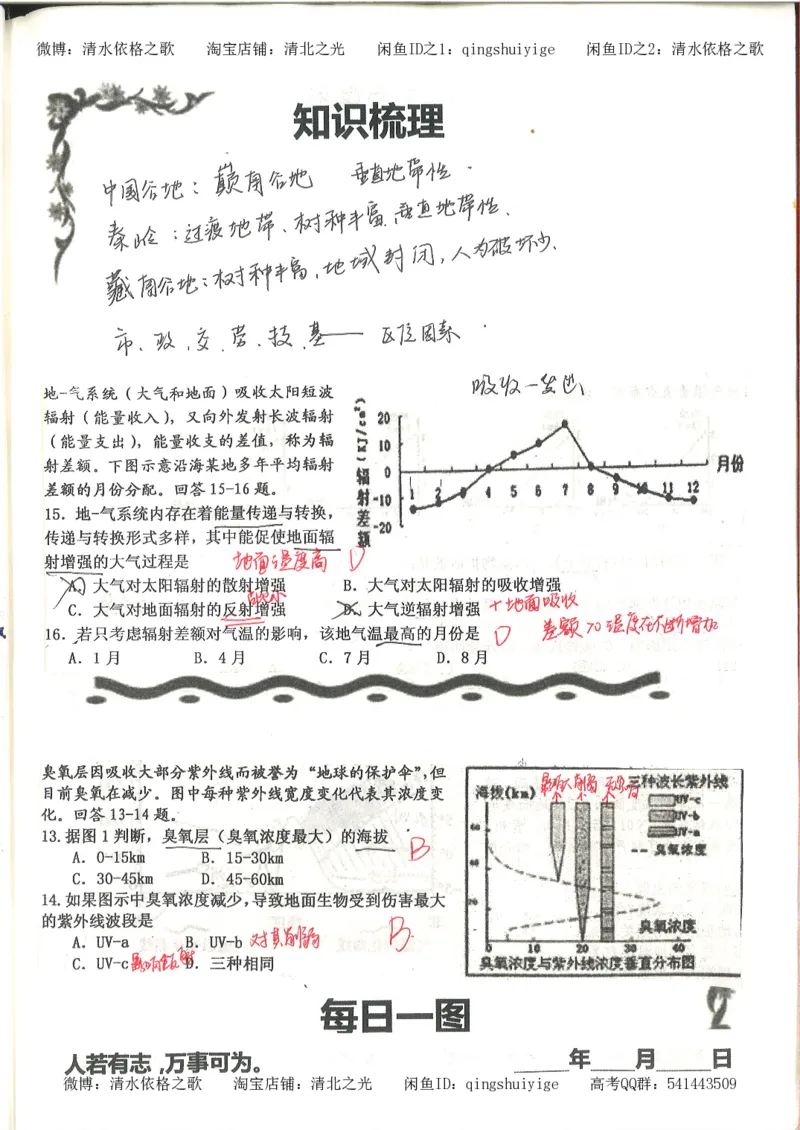 3.衡水中学高考积累与改错_地理（第3本）_164页_高中衡水学霸笔记_高中全部赠品_错题集高中九科_地理积累与改错
