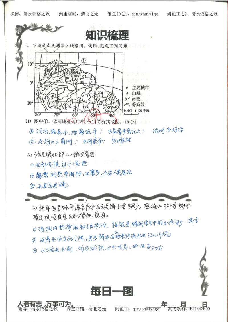 3.衡水中学高考积累与改错_地理（第3本）_164页_高中衡水学霸笔记_高中全部赠品_错题集高中九科_地理积累与改错
