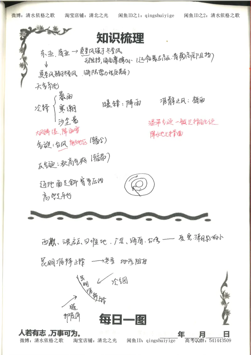 3.衡水中学高考积累与改错_地理（第3本）_164页_高中衡水学霸笔记_高中全部赠品_错题集高中九科_地理积累与改错