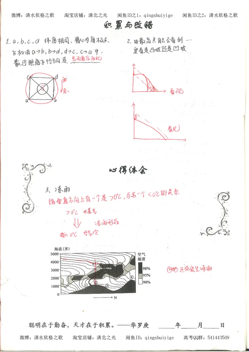3.衡水中学高考积累与改错_地理（第3本）_164页_高中衡水学霸笔记_高中全部赠品_错题集高中九科_地理积累与改错