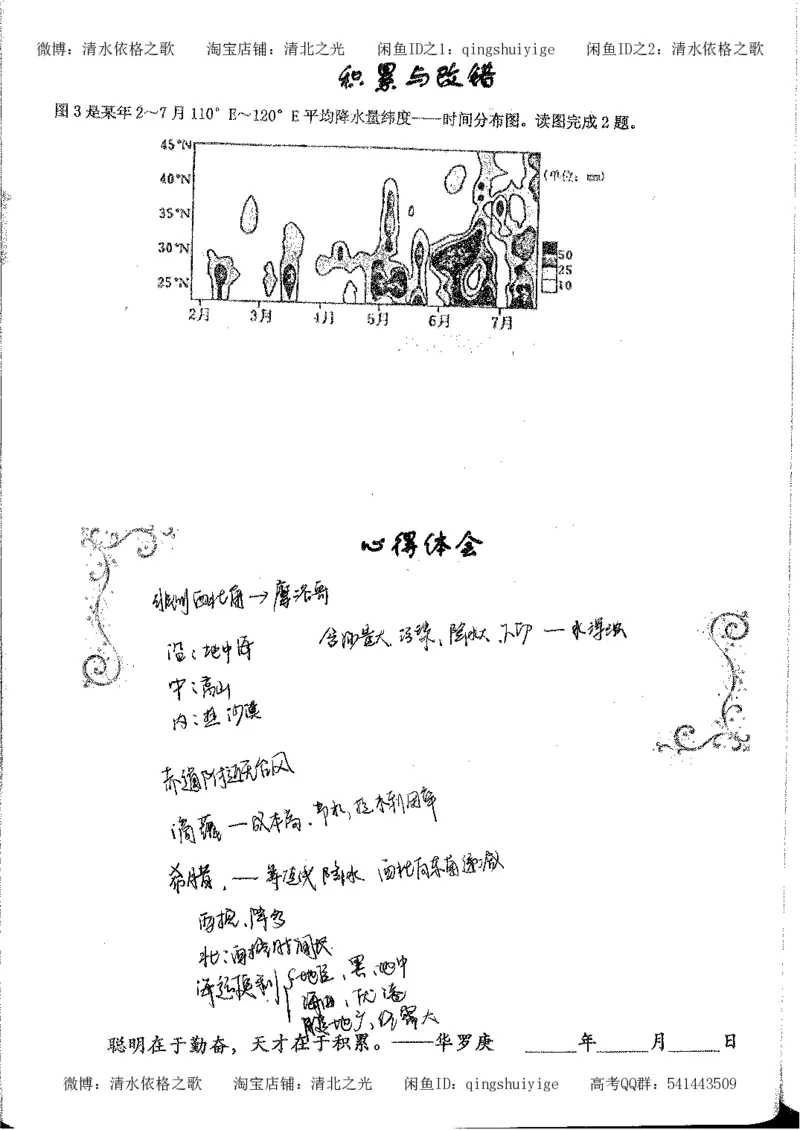 3.衡水中学高考积累与改错_地理（第3本）_164页_高中衡水学霸笔记_高中全部赠品_错题集高中九科_地理积累与改错