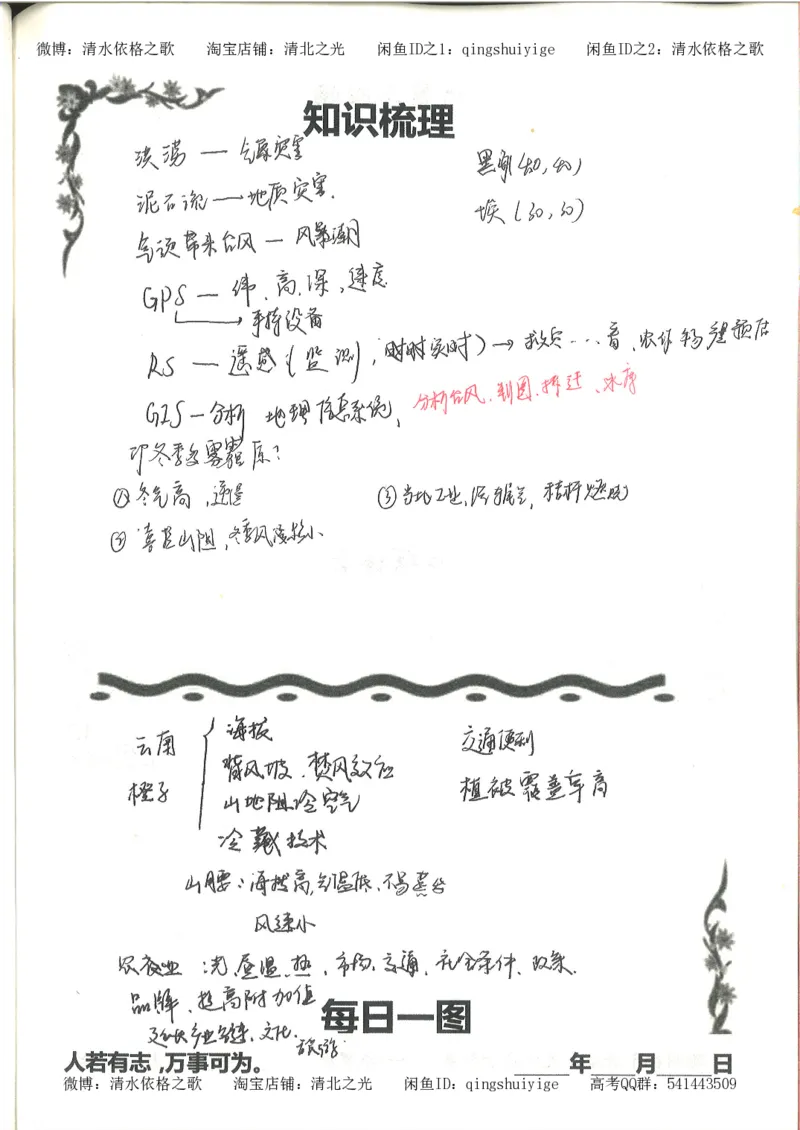 3.衡水中学高考积累与改错_地理（第3本）_164页_高中衡水学霸笔记_高中全部赠品_错题集高中九科_地理积累与改错