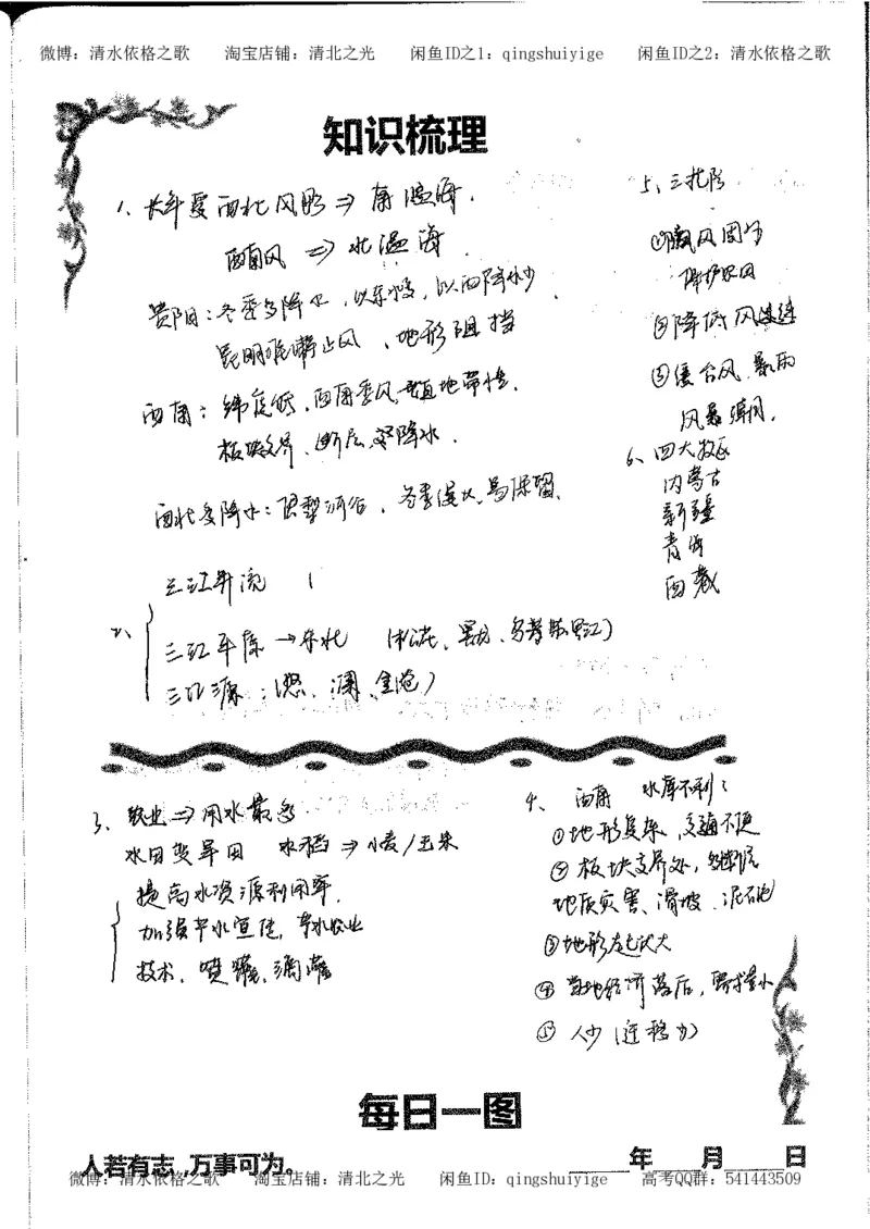 3.衡水中学高考积累与改错_地理（第3本）_164页_高中衡水学霸笔记_高中全部赠品_错题集高中九科_地理积累与改错