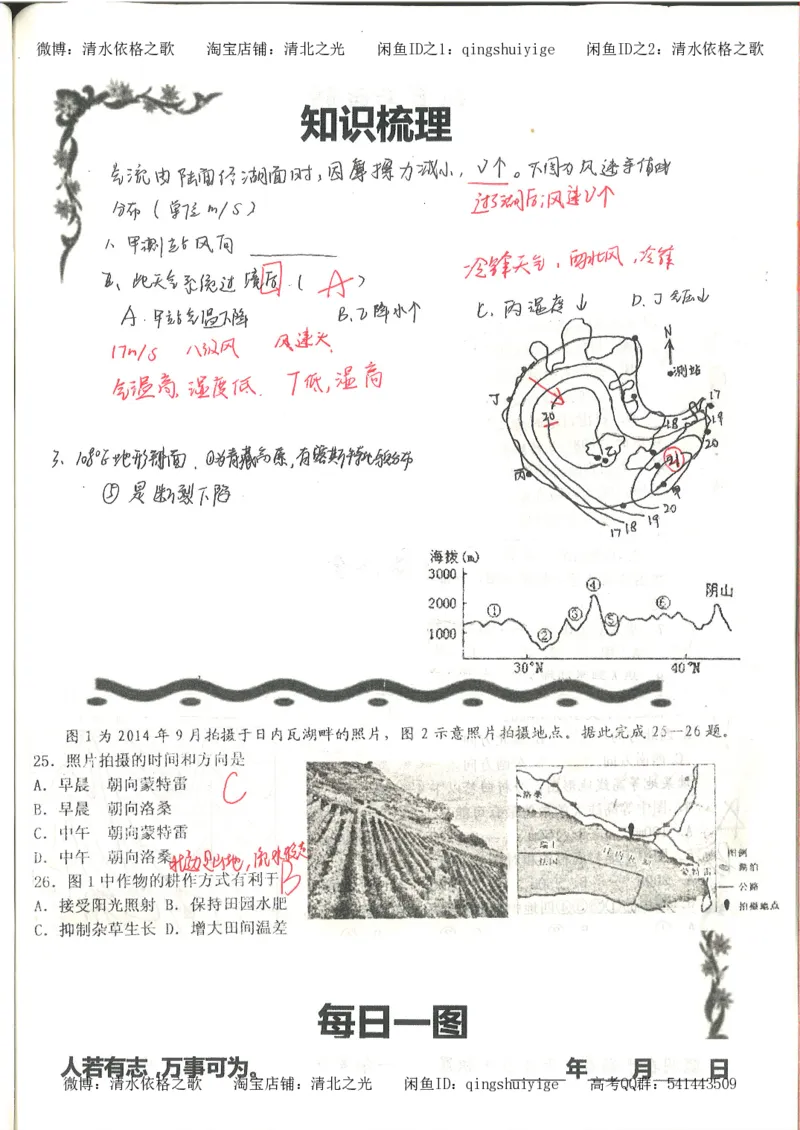 3.衡水中学高考积累与改错_地理（第3本）_164页_高中衡水学霸笔记_高中全部赠品_错题集高中九科_地理积累与改错