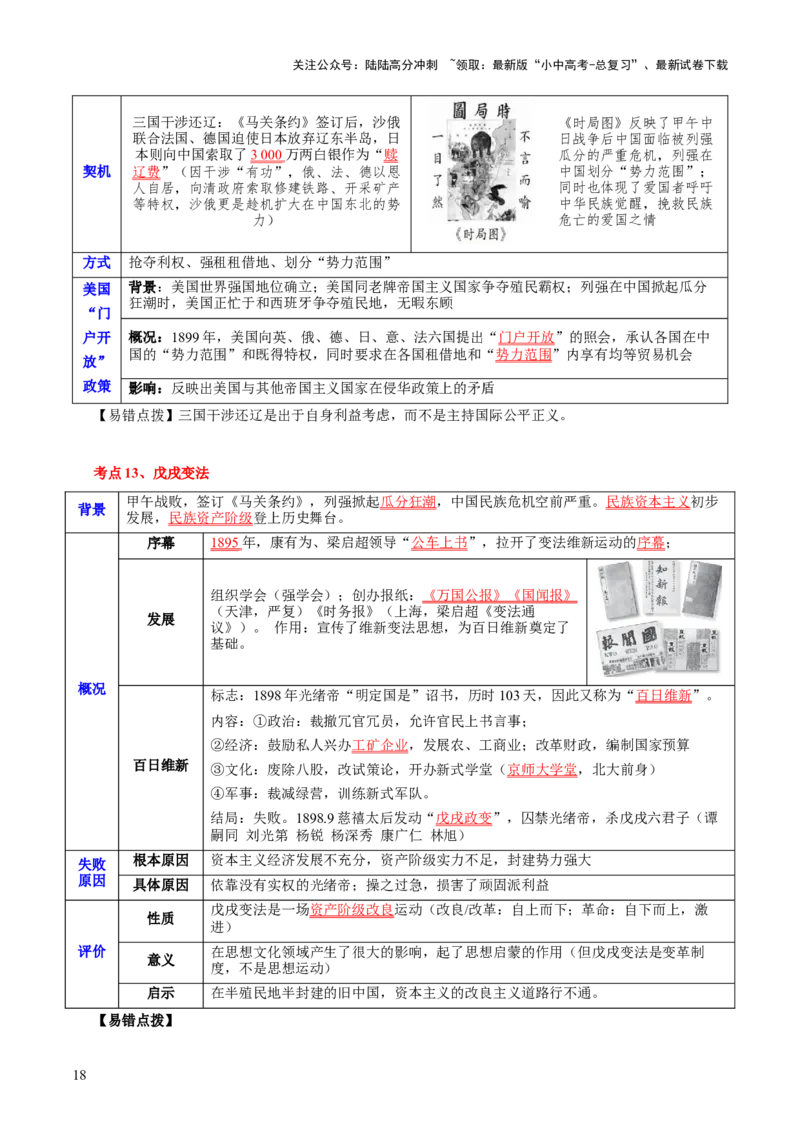 主题06++侵略与反抗+（历史时空+热词背诵+考点梳理+素养导向+命题预测）-2025年中考历史一轮知识点梳理_02中考总复习（2026版更新中）_06-历史-中考总复习_2025年中考复习资料