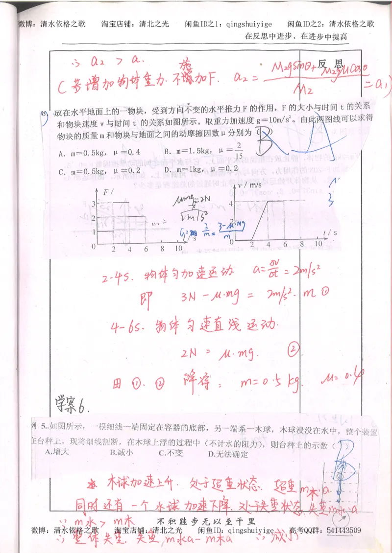 1.衡水中学高考积累与改错_高一物理（第1本）_110页_高中衡水学霸笔记_高中全部赠品_错题集高中九科_物理积累与改错