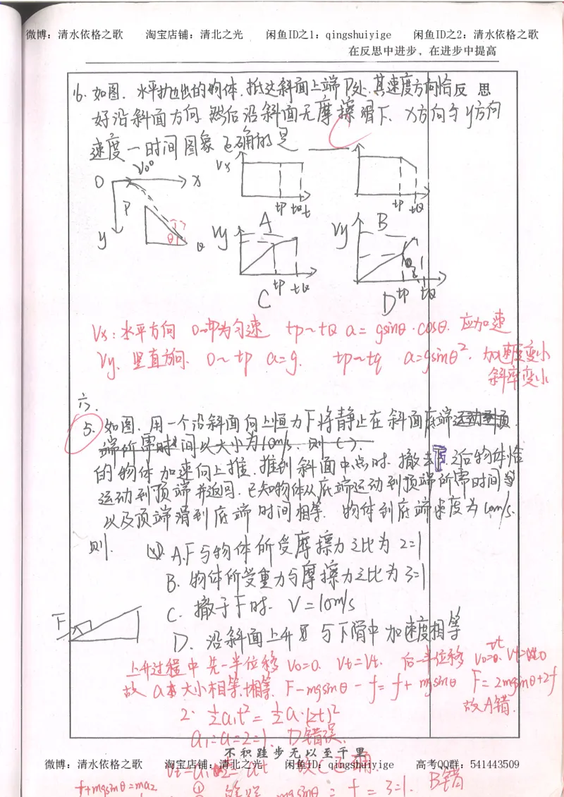 1.衡水中学高考积累与改错_高一物理（第1本）_110页_高中衡水学霸笔记_高中全部赠品_错题集高中九科_物理积累与改错