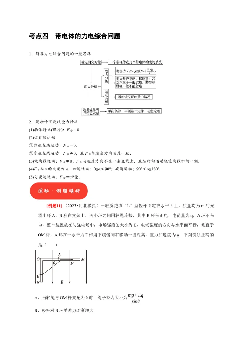 第16讲　库仑定律电场力的性质（原卷版）_4.2025物理总复习_2025年新高考资料_一轮复习_2025届高考物理一轮复习考点精讲精练（全国通用）（完结）