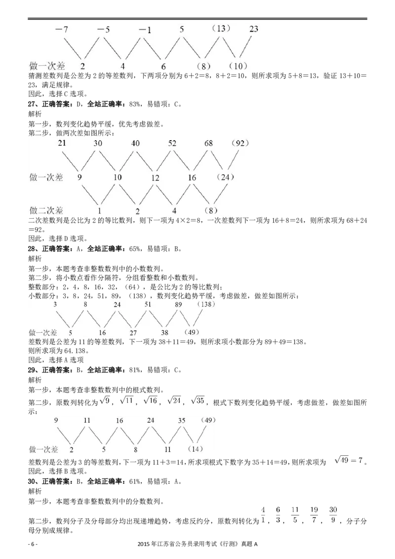 2015年0322江苏公务员考试《行测》真题（A卷）参考答案及解析_34省+国考真题_34省考+国考pdf版推荐用这个版本_34省行测+申论真题pdf推荐用这个版本_江苏公务员考试真题pdf版