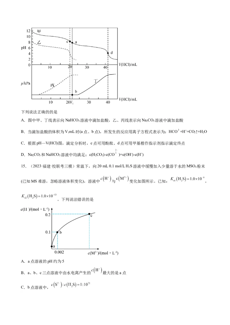 11水溶液中的离子平衡-暑假培优（原卷版）_2025秋高中《化学暑假衔接讲义》新高一、二、三（培优讲义+暑假作业本）_新高三化学暑假培优专练