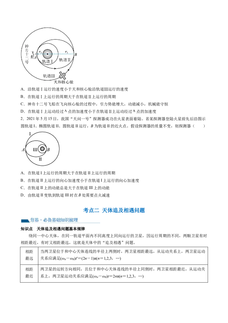 第24讲卫星变轨问题双星模型（讲义）（原卷版）_4.2025物理总复习_2024年新高考资料_1.2024一轮复习_2024年高考物理一轮复习讲练测（新教材新高考）