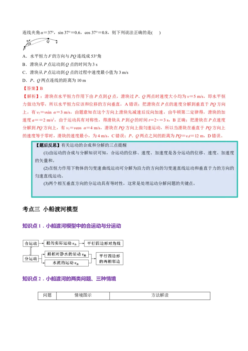 第13讲曲线运动、运动的合成与分解（讲义）（解析版）_4.2025物理总复习_2025年新高考资料_一轮复习_2025年高考物理一轮复习讲练测（新教材新高考）