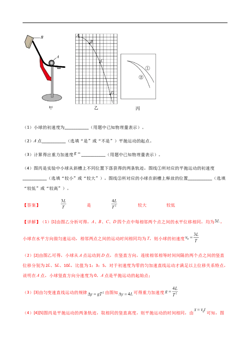 专题26探究平抛运动的特点（解析版）_4.2025物理总复习_2023年新高复习资料_一轮复习_2023届高三物理一轮复习多维度导学与分层专练