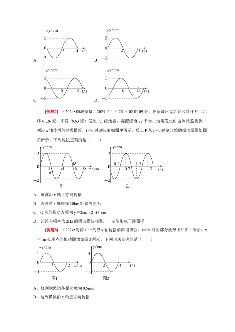第28讲　机械波（原卷版）_4.2025物理总复习_2025年新高考资料_一轮复习_2025届高考物理一轮复习考点精讲精练（全国通用）（完结）