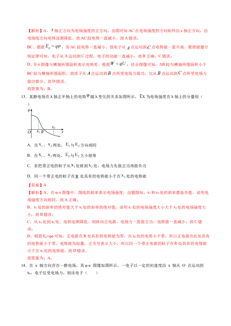 押第7题：静电场-备战2024年高考物理临考题号押题（辽宁、黑龙江、吉林专用）（解析版）_4.2025物理总复习_2024年新高考资料_5.2024三轮冲刺