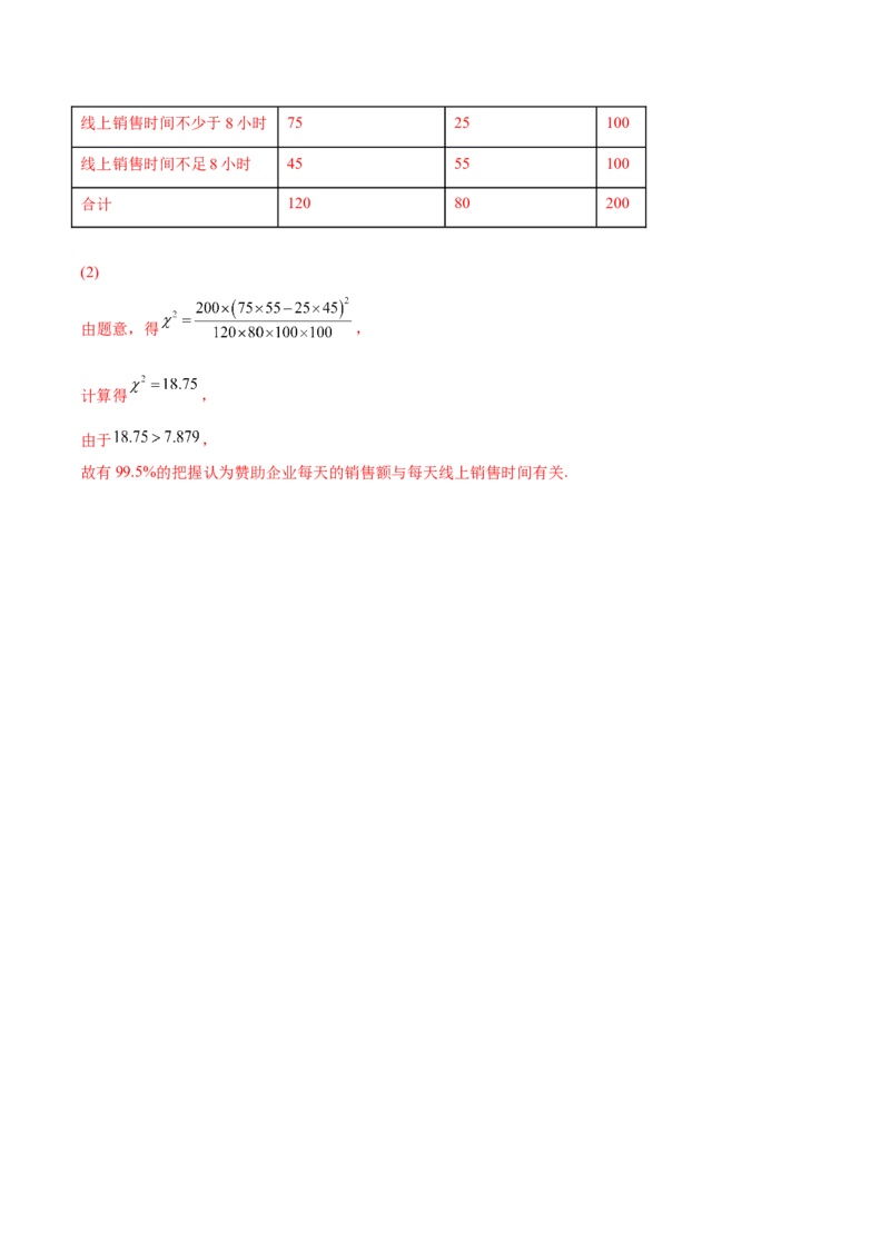 6.3统计案例（精练）（基础版）（解析版）_2.2025数学总复习_2023年新高考资料_一轮复习_2023年高考数学一轮复习（基础版）（新高考地区专用）