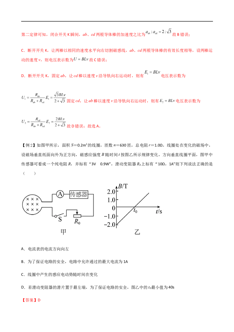 专题63电磁感应中的电路和图像问题（解析版）_4.2025物理总复习_2023年新高复习资料_一轮复习_2023届高三物理一轮复习多维度导学与分层专练
