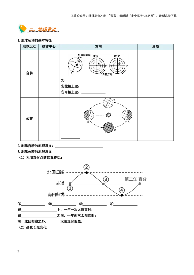 初中地理默写清单（世界地理一）-2025年中考地理知识点梳理_02中考总复习（2026版更新中）_09-地理-中考总复习_2025中考地理复习资料_2025年中考地理知识点_默写清单