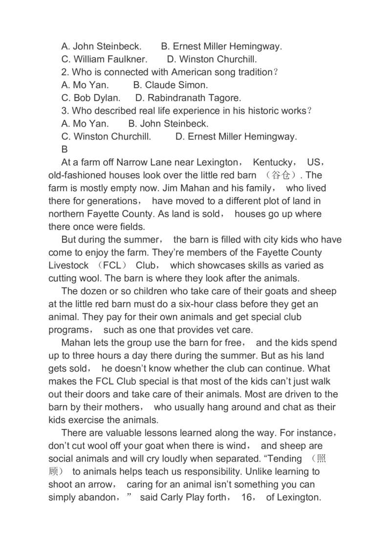 2023届高考英语二轮复习阅读理解完形填空语法填空分类综合训练（含答案）_3.2025英语总复习_赠品通用版（老高考）复习资料_二轮复习