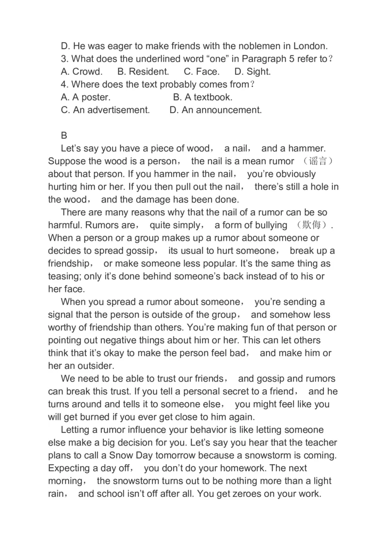 2023届高考英语二轮复习分类综合训练：阅读理解阅读七选五完形填空书面表达（含答案）_3.2025英语总复习_赠品通用版（老高考）复习资料_二轮复习