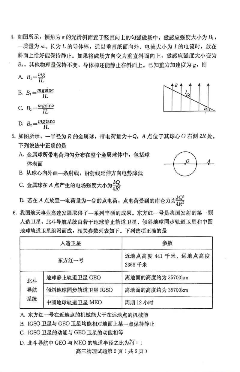河北省保定市2022-2023学年高三上学期期末考试物理试题_4.2025物理总复习_2023年新高复习资料_3物理高考模拟题_新高考_2023河北省保定市高三上学期1月期末调研考试1.10-11物理