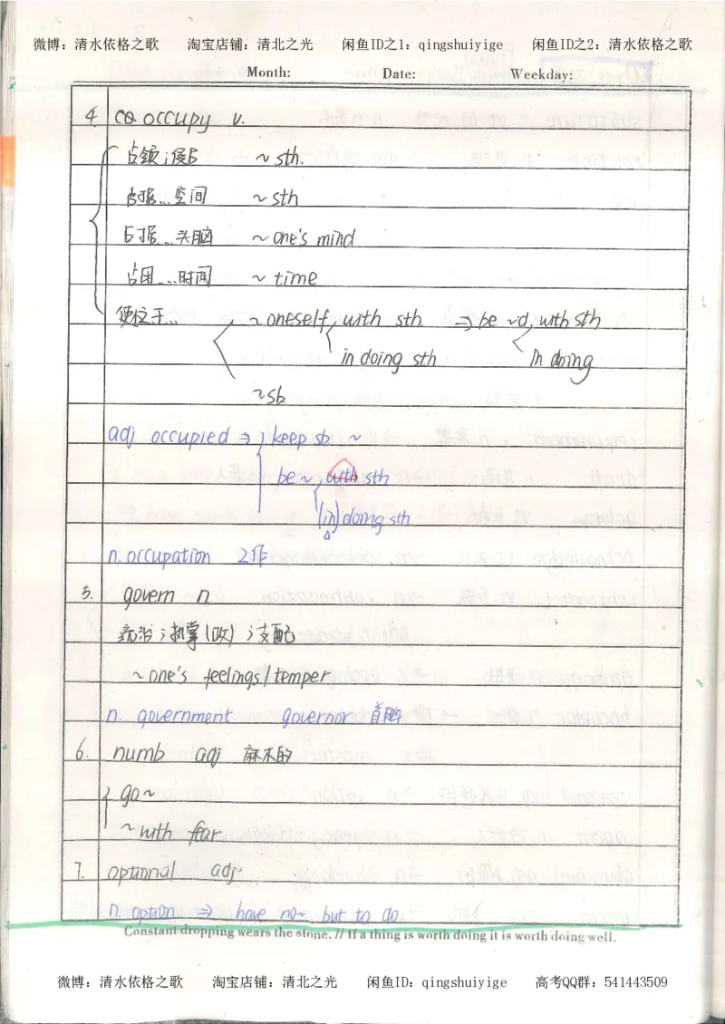 1积累与改错_英语_174页_高中衡水学霸笔记_高中全部赠品_错题集高中九科_英语积累与改错