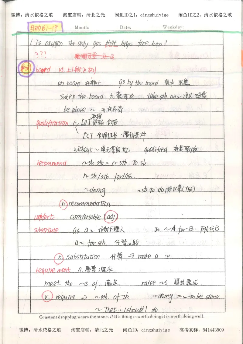 1积累与改错_英语_174页_高中衡水学霸笔记_高中全部赠品_错题集高中九科_英语积累与改错