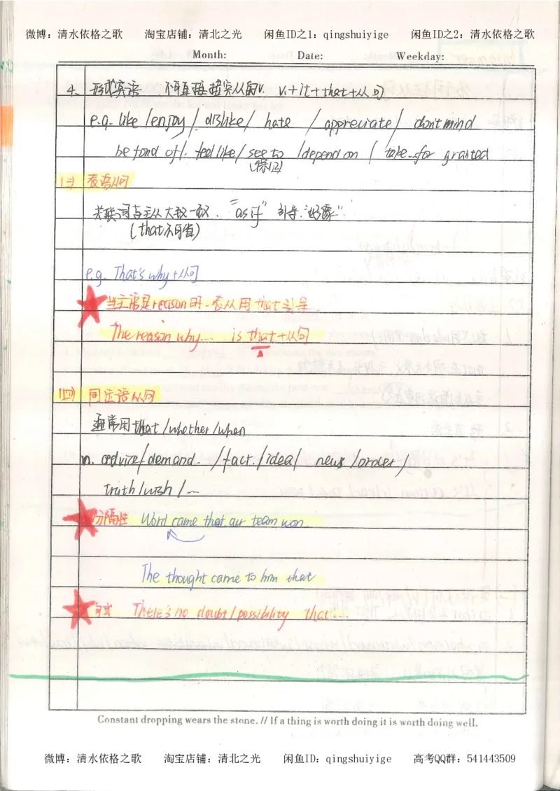 1积累与改错_英语_174页_高中衡水学霸笔记_高中全部赠品_错题集高中九科_英语积累与改错