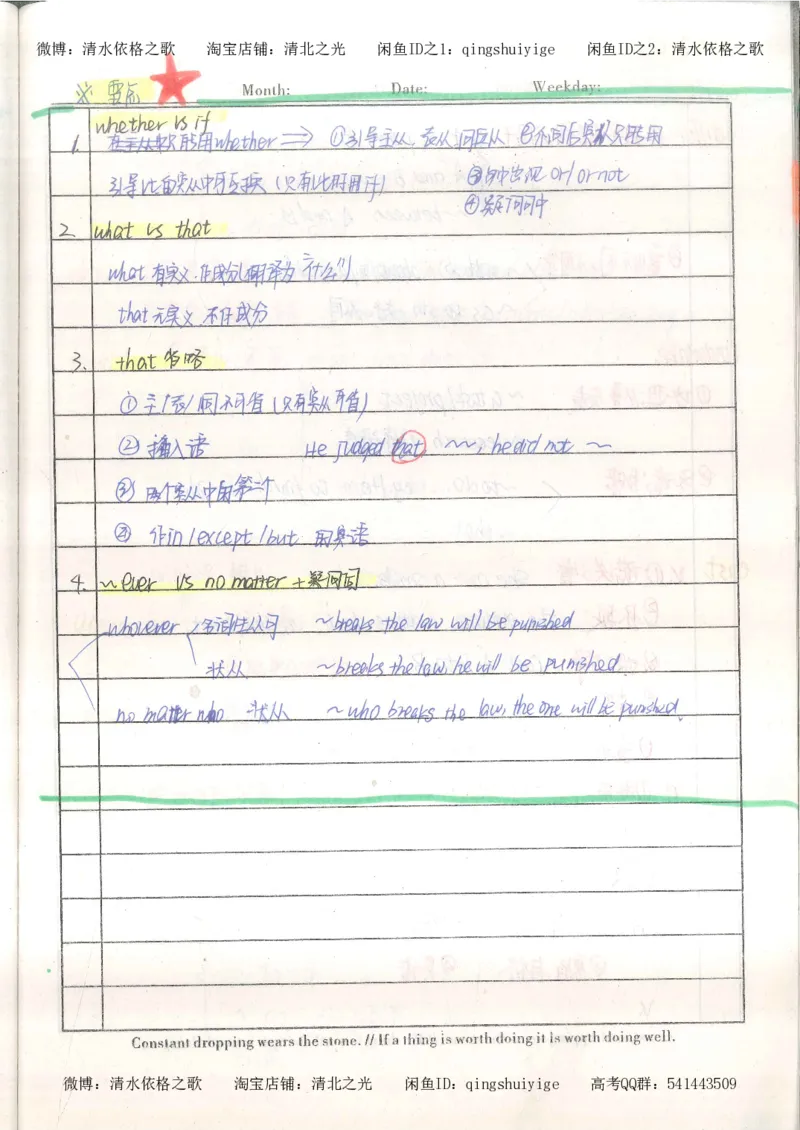 1积累与改错_英语_174页_高中衡水学霸笔记_高中全部赠品_错题集高中九科_英语积累与改错