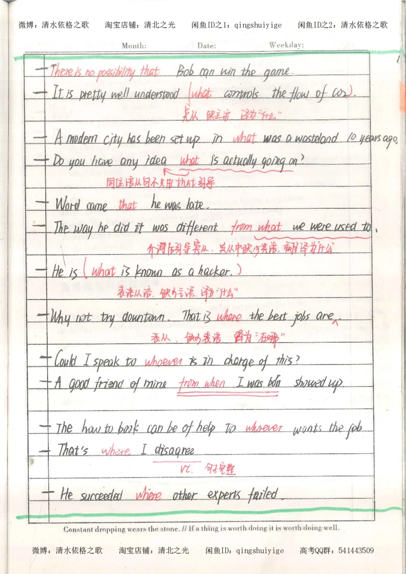 1积累与改错_英语_174页_高中衡水学霸笔记_高中全部赠品_错题集高中九科_英语积累与改错