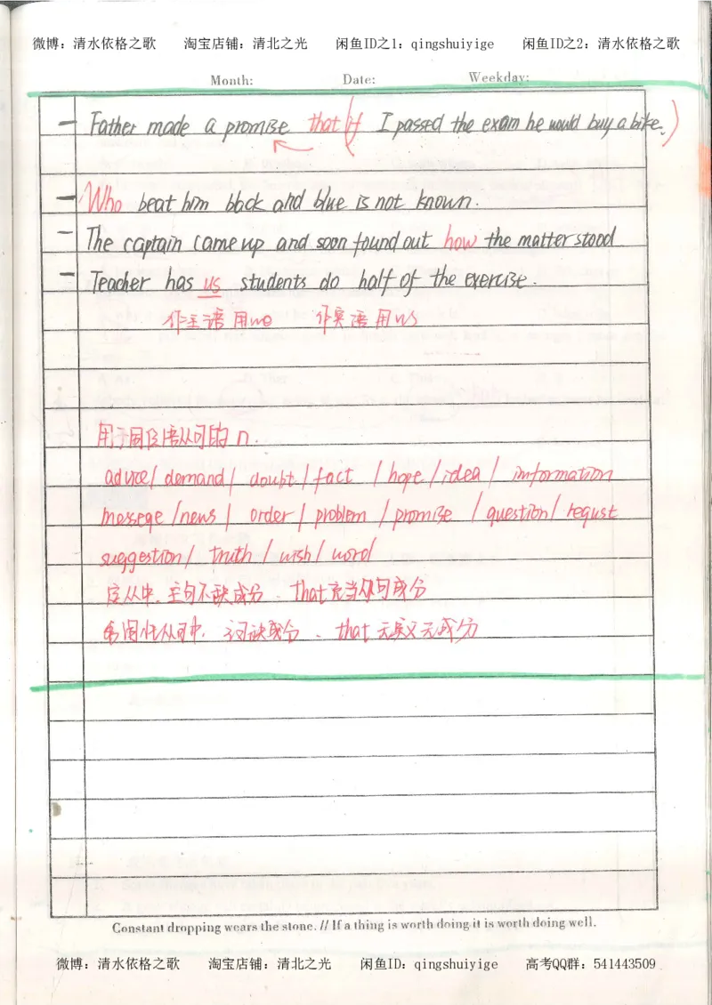 1积累与改错_英语_174页_高中衡水学霸笔记_高中全部赠品_错题集高中九科_英语积累与改错