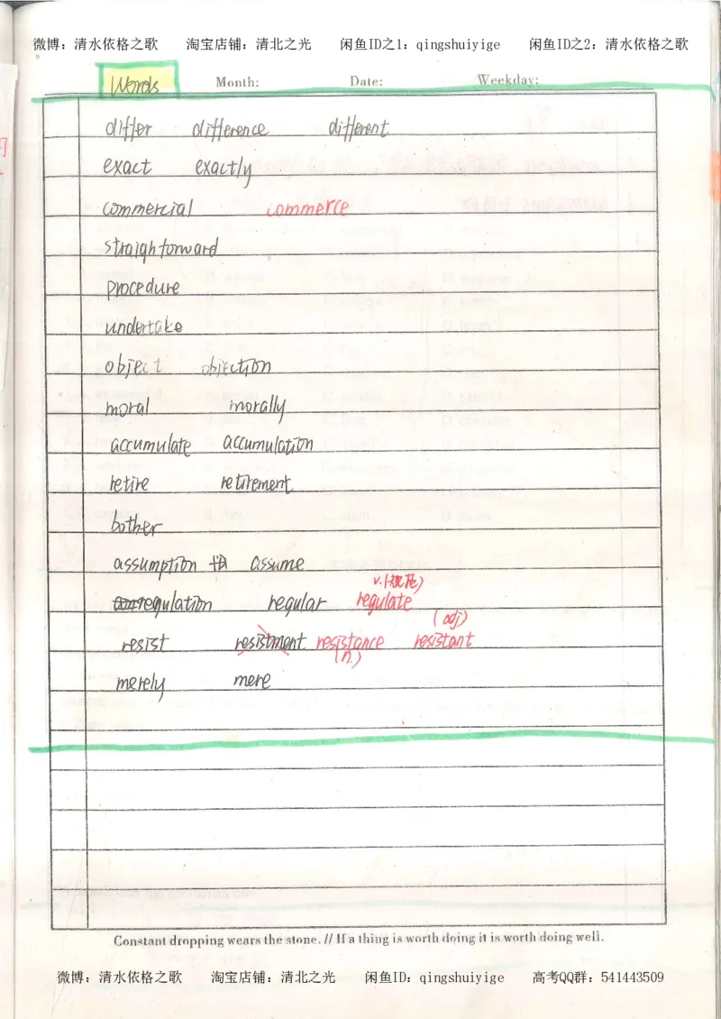 1积累与改错_英语_174页_高中衡水学霸笔记_高中全部赠品_错题集高中九科_英语积累与改错