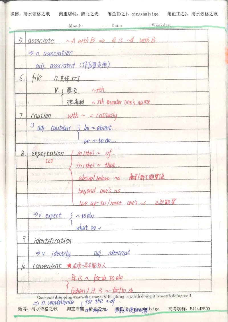 1积累与改错_英语_174页_高中衡水学霸笔记_高中全部赠品_错题集高中九科_英语积累与改错