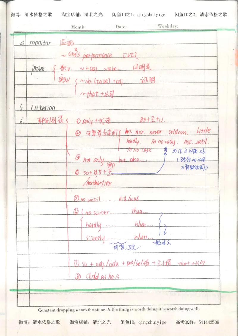 1积累与改错_英语_174页_高中衡水学霸笔记_高中全部赠品_错题集高中九科_英语积累与改错