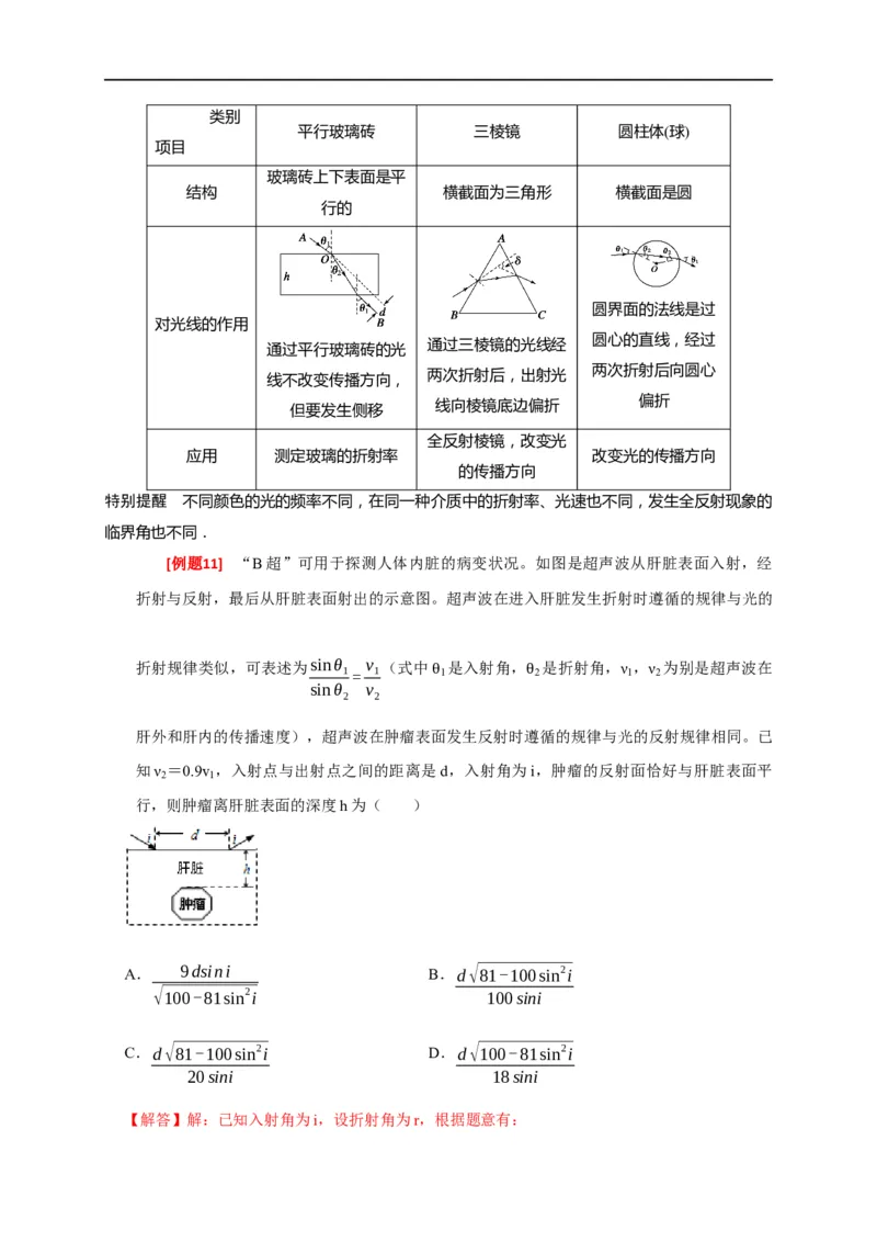 专题33光的折射与全反射（解析版）_4.2025物理总复习_赠品通用版（老高考）复习资料_专项复习_2023年高考冲刺物理热点知识讲练与题型归纳（全国通用）